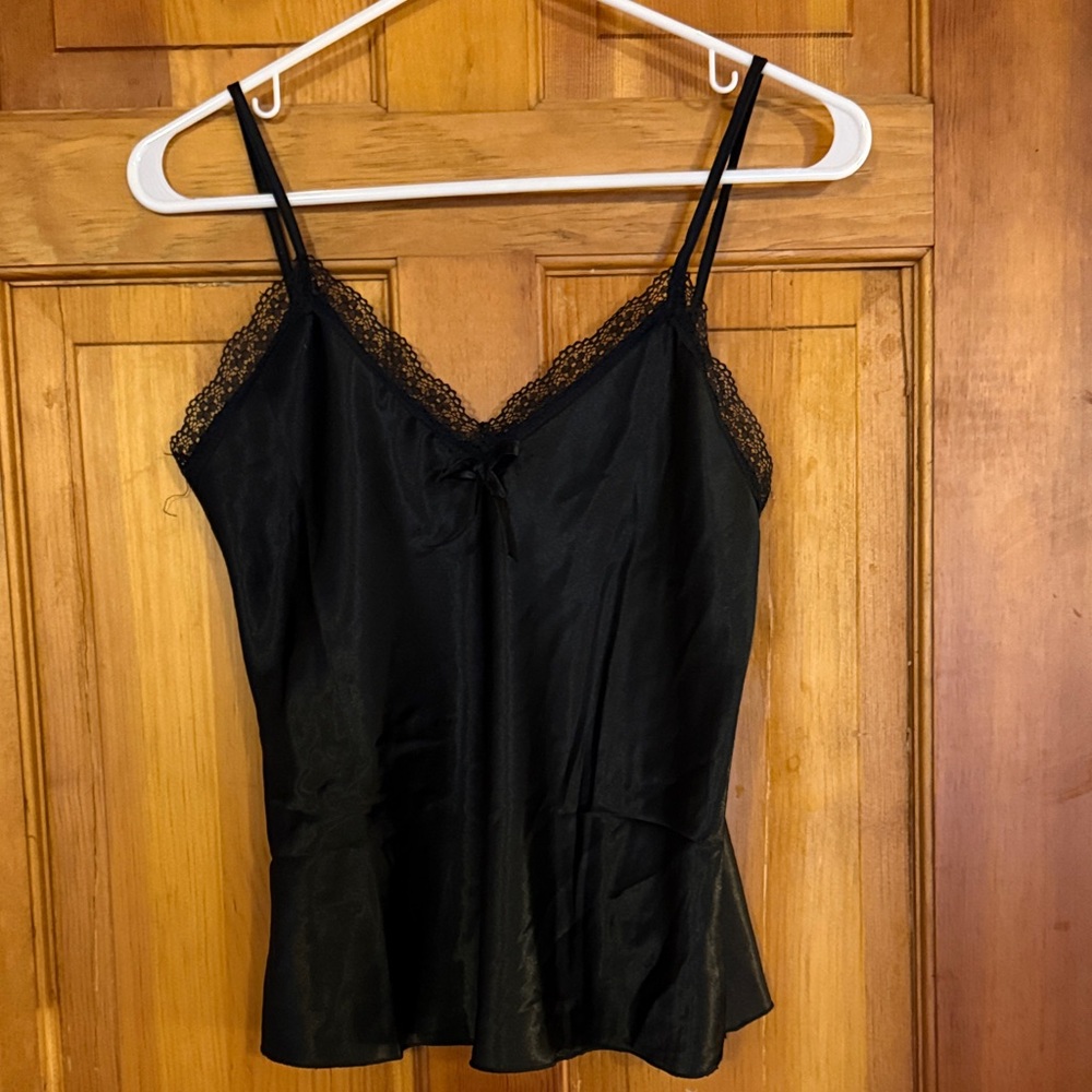 Black Lace Trim Camisole